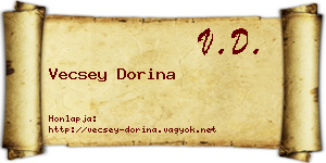 Vecsey Dorina névjegykártya