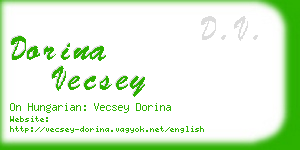 dorina vecsey business card